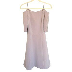 H&M Gray Purple Cold Shoulder A-Line Dress Size 2